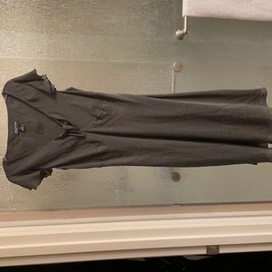 Black semi formal polka dot dress.